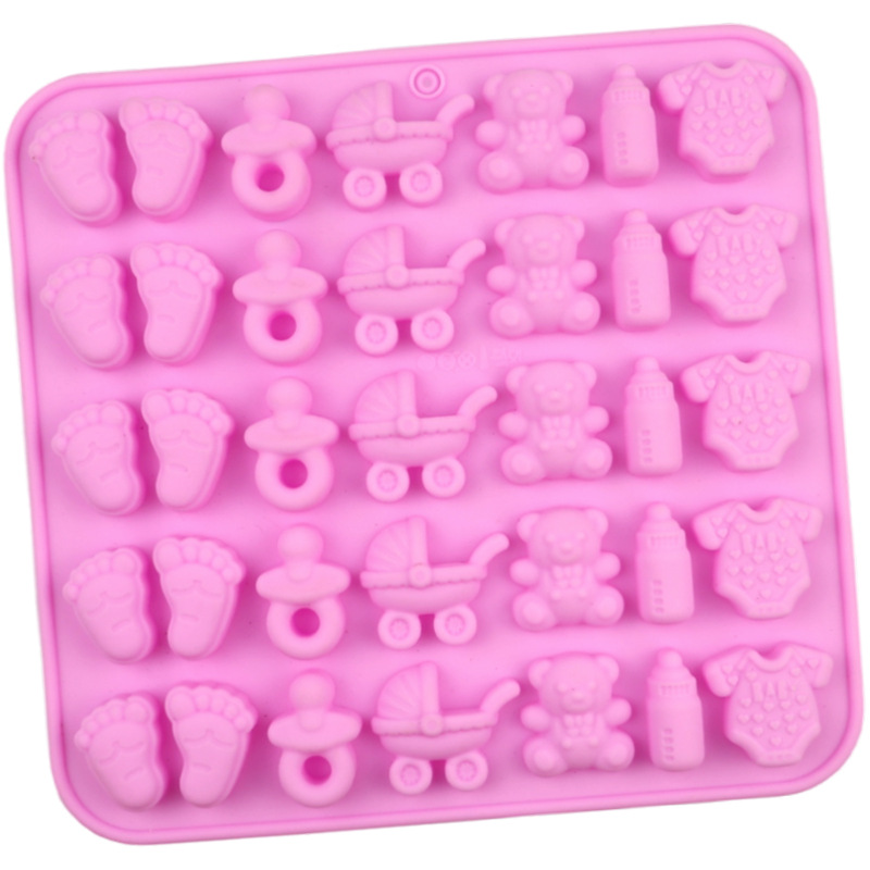 Baby Products Eco Friendly - 35-gelbe Babyprodukte, weiche Süßigkeitenform, Silikon-Schokoladenform XG1316