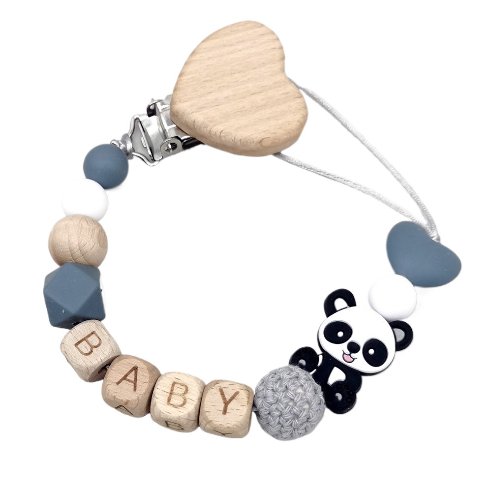 Baby Products Dropshipping - Personalisierte Baby-Schnullerkette aus Holz mit niedlichem