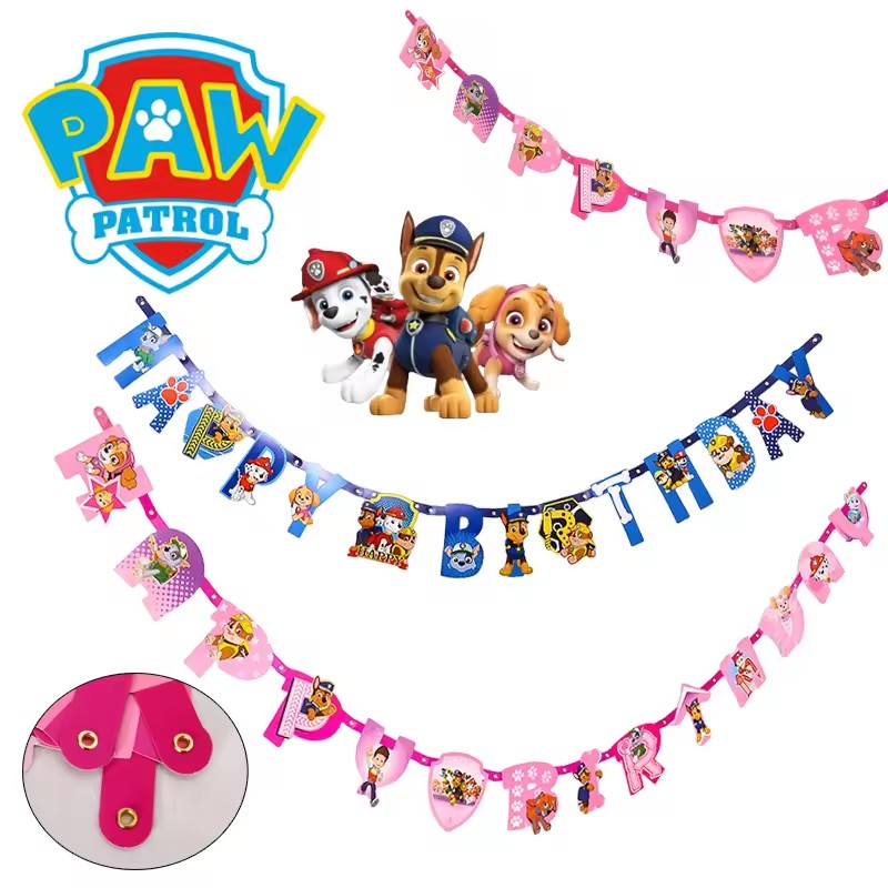 Baby Products Dropshipping - Paw Patrol Theme Serie Geburtstag Bunting
