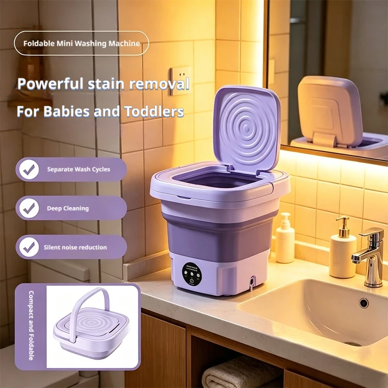 Baby Products Manufacturers - 9L Faltbare Mini-Waschmaschine, tragbare, zusammenklappbare Waschmaschine
