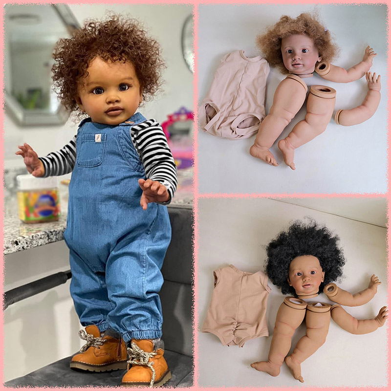 Baby Products For Curly Hair - 26 Zoll Pippa Dunkelhäutige Reborn-Puppen-Bausatz Mehrschichtige